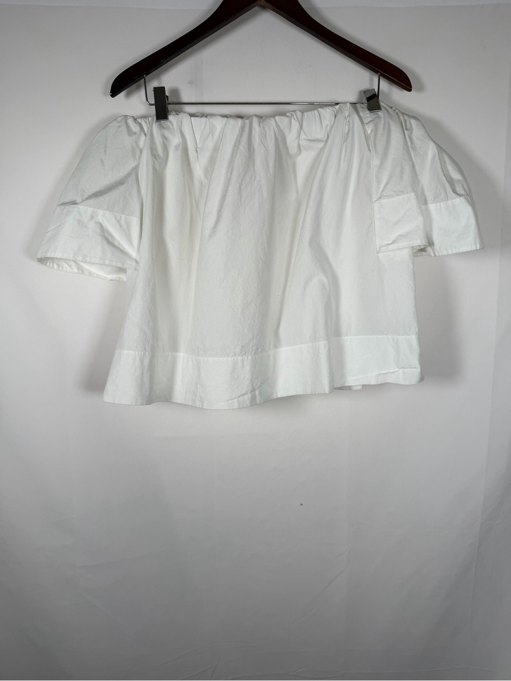 Vince White Off-Shoulder Cotton Blouse - Cottage - Picture 7 of 8